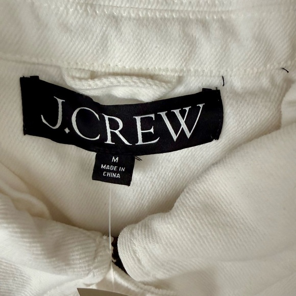 J.Crew Cropped Short Barn Jacket Cotton Twill White Medium NWT - Picture 6 of 11